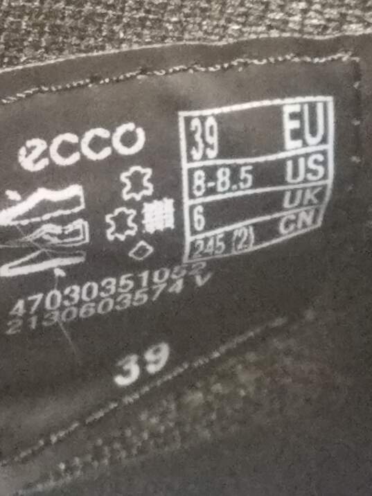 ECCO Women's Black Soft Classic Leather Sneakers Size 8-8.5 image number 7