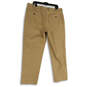 Mens Beige Flat Front Slash Pockets Straight Leg Chino Pants Size 38/30 image number 3
