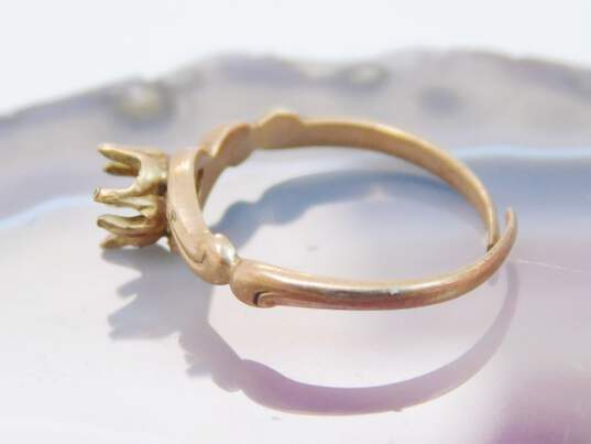 Antique 10K Gold Ring Setting for Repair 0.9g image number 3