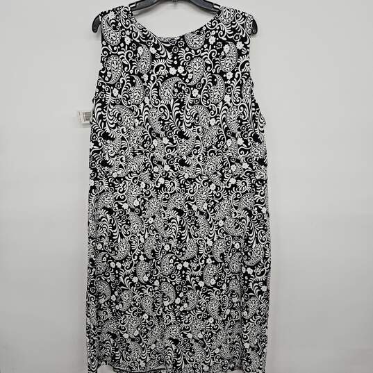 White Black Floral Print Dress image number 2