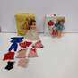 Lot of 3 Vintage Dolls, 2 Cases, And Clothing image number 1
