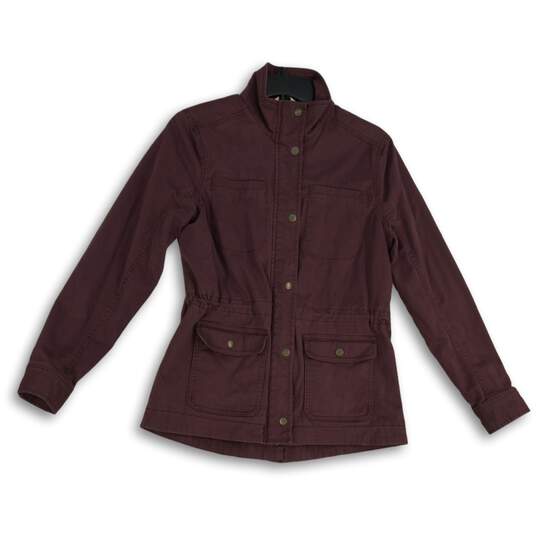 L.L. Bean Womens Purple Long Sleeve Mock Neck Full-Zip Jacket Size XS image number 1