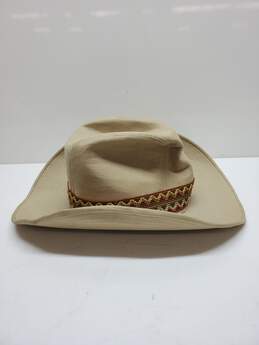 Canvas Cotton Cowboy Hat Aztec Brim alternative image