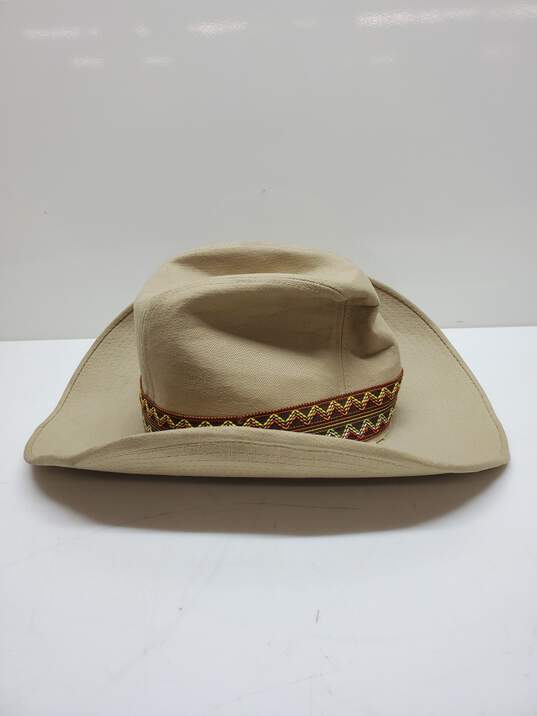 Canvas Cotton Cowboy Hat Aztec Brim image number 2