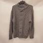Paul Jones Men Gray Knitted Cardigan Sweater XL NWT image number 1