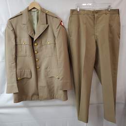 Vintage US 4th Army WW2 Officer Service Dress Uniform Suit XL