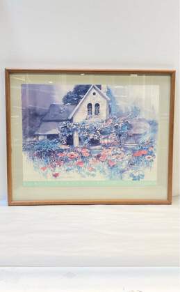 Rose Cottage Print by Dawn Baron 1986 Framed