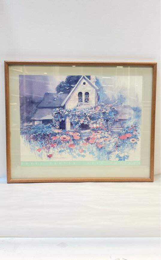 Rose Cottage Print by Dawn Baron 1986 Framed image number 1