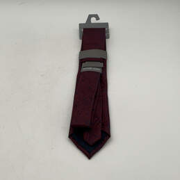 NWT Mens Red Silk Adjustable Pointed Designer Neck Tie alternative image
