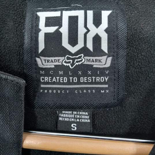 Fox Men's Black Denim Hooded Jacket Size S image number 3