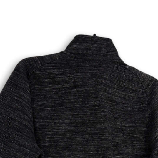 Womens Gray Heather Long Sleeve Mock Neck 1/4 Zip Pullover Sweatshirt Sz M image number 4