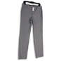 NWT Womens Gray Flat Front Mid Rise Straight Leg Dress Pants Size 8 Tall image number 1