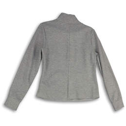 Womens Gray Heather Mock Neck Long Sleeve Pullover Sweatshirt Size Medium alternative image