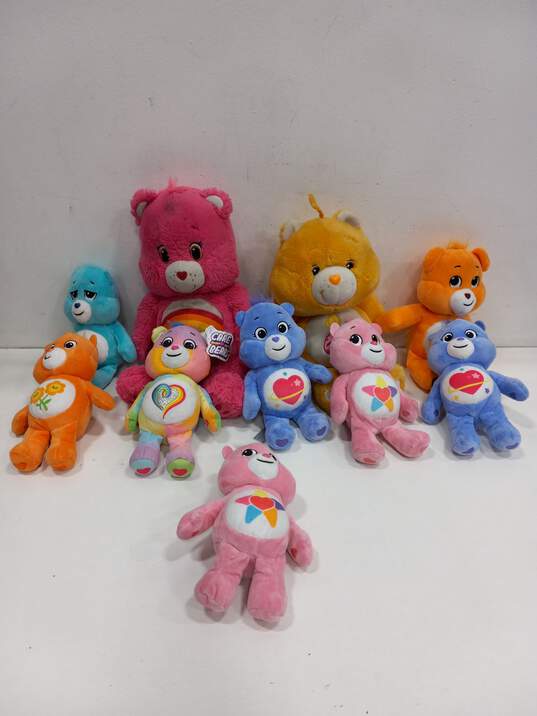 10 Assorted Care Bear Plush Lot image number 1