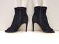 Vince Camuto Keyna Black Suede Peep Toe Ankle Zip Heel Boots Shoes Size 7.5 M image number 5