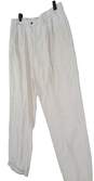 Men's White Pleated Front Straight Leg Casual Dress Pants Size 36X34 image number 2