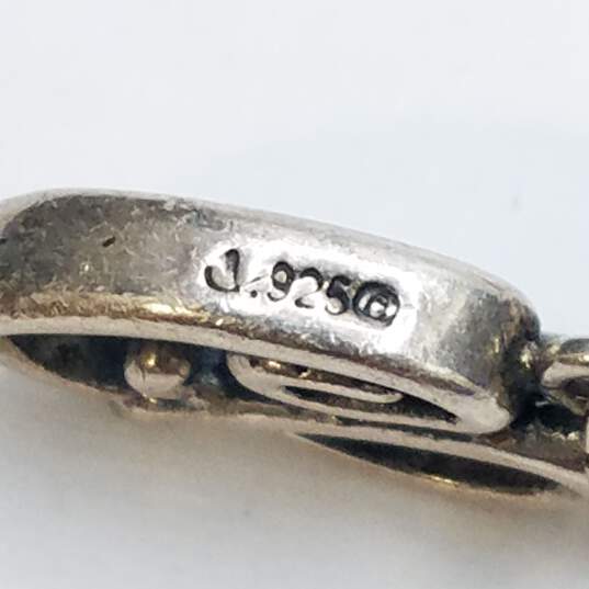Sterling Silver Asst Faceted Gemstone Link 9in Toggle Bracelet 26.8g image number 6