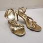Michael Kors Tricia Leather Sandals Pale Gold 10 image number 3