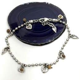 Designer Brighton Silver-Tone Purse Fan Victorian Charm Bracelet