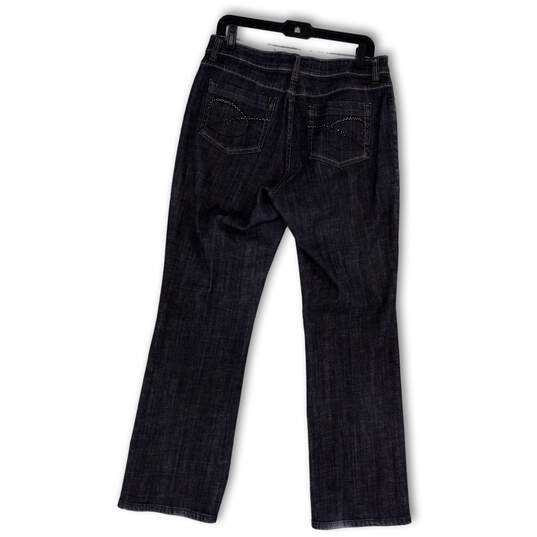 Womens Blue Denim Medium Wash Stretch Pockets Straight Leg Jeans Size 1 image number 2