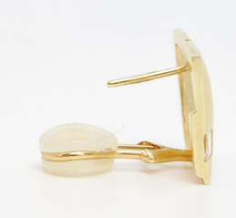 18K Yellow Gold 0.67 CTTW Princess & Round Cut Diamond Single Omega Back Earring 7.0g alternative image