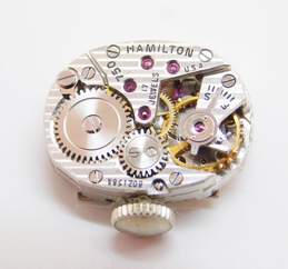 Vintage 14K White Gold Case & Band Hamilton 0.45 CTTW Diamond Ladies Watch 13.7g alternative image