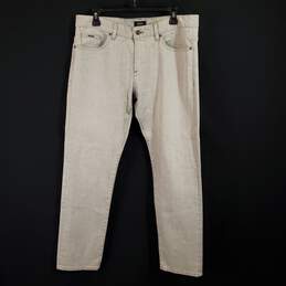 Hugo Boss Men White/Gray Jeans Sz 34
