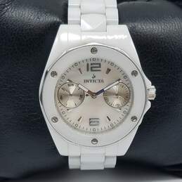 Invicta 0296 34mm MOP Dial Ceramic 100M WR White Tritnite Glow Watch 99.6g