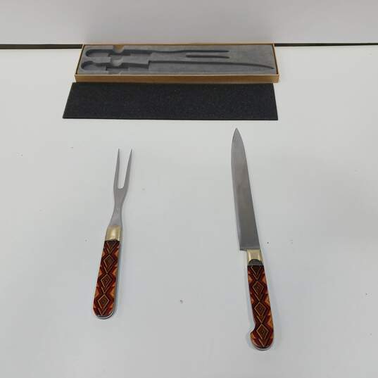 Cutlery of Santa Fe Stoneworks Knife & Fork Carving Set image number 1