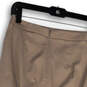 Womens Brown Back Zip Flat Front Knee Length Casual Wrap Skirt Size 2 image number 4
