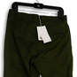 NWT Womens Green Flat Front Slash Pocket Straight Leg Dress Pants Size 32R image number 4