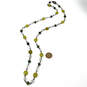 Designer Silpada 925 Sterling Silver Olive Jade Crystal Cut Beaded Necklace image number 2