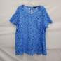 NWT Lane Bryant WM's Blue Crochet Lace Blouse Size 14 image number 3