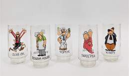 Vintage Kollect-A-Set Popeye Series Glasses Cups Set of 5