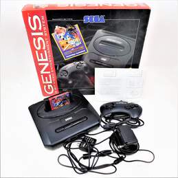 Sega Genesis Model 2 Console IOB W/ Cords & Sonic The Hedgehog  SpinBall
