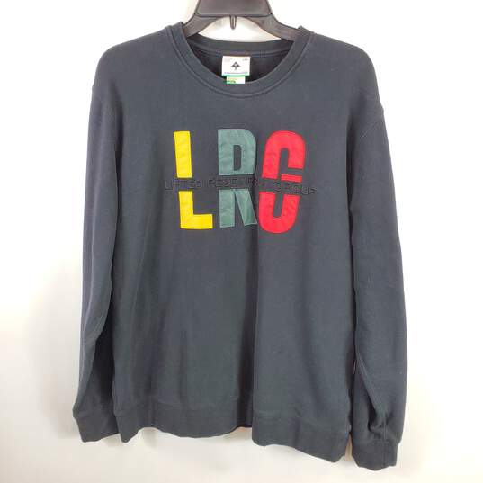 Lifted Research Group Men Black Crewneck Sweater L image number 1