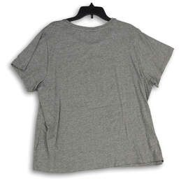 NWT Womens Gray Crew Neck Short Sleeve Pullover T-Shirt Size 1X alternative image