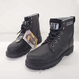 CAT Remington 6in Steel Toe Black Work Boots Men's Size 7
