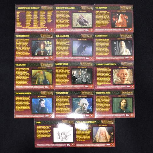 Lord of the Rings Masterpieces Series One Base Card Set 90 Cards image number 3