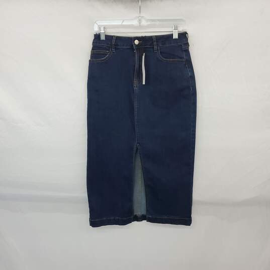 Bagatelle Collection Blue Cotton Blend Midi Denim Skirt WM Size 4 NWT image number 1