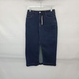 Bagatelle Collection Blue Cotton Blend Midi Denim Skirt WM Size 4 NWT