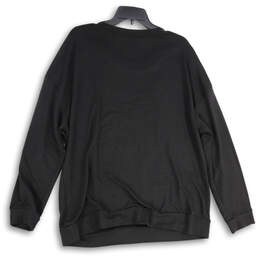 Womens Black Sequin Long Sleeve Crew Neck Pullover Sweatshirt Size XL alternative image