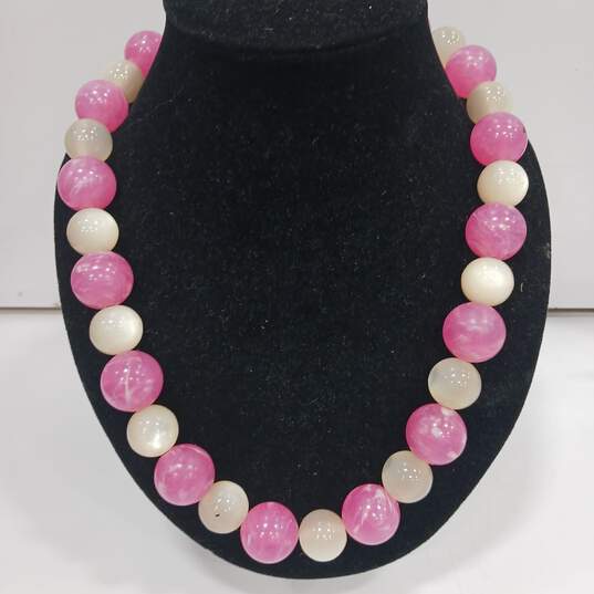 Bundle of Assorted Pink Fashion Costume Jewelry image number 2