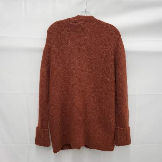 Banana Republic MN's 4 Button Amber Red Alpaca Blend Cardigan Sweater Size SM image number 2