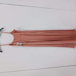 Women's Long Scoop Necked Pink Dress Sz 10 NWT alternative image