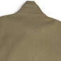 Mens Beige Fleece Sleeveless Mock Neck Full-Zip Vest Size X-Large image number 4