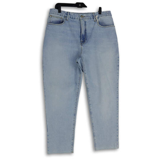 Womens Light Blue Denim 5-Pocket Design Skinny Leg Jeans Size 14 image number 1