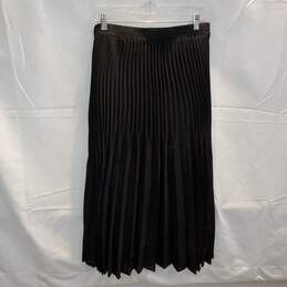Max Studio London Black Long Pleated Skirt NWT Size L alternative image