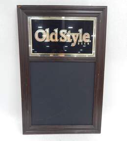 Vintage Old Style Beer Chalkboard Wood Frame Bar Sign