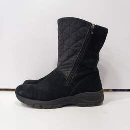 Land's End Women's Black Suede/Textile Boots Size 10B alternative image